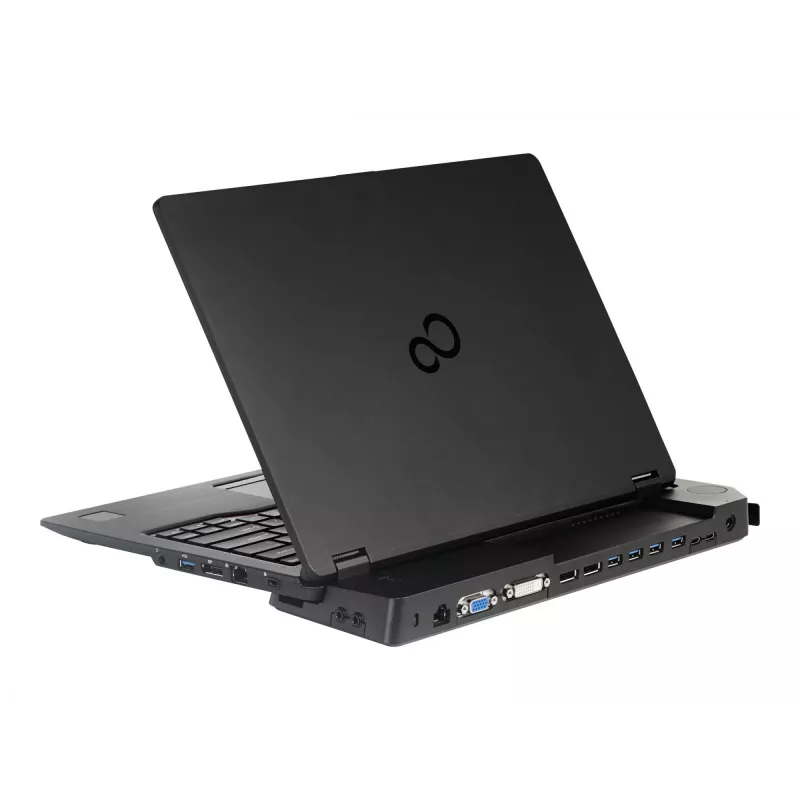 Fujitsu S26391-F1607-L219 Portreplikator für Lifebook, VGA, 6x USB-A/C, Schlüsselschloss, 90-W-Netzteil, EU