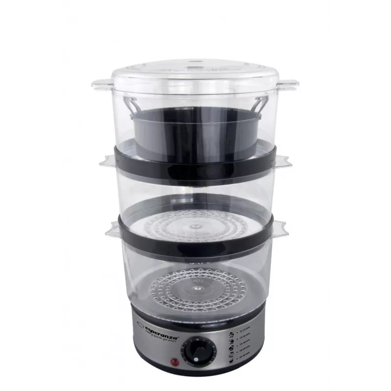 Esperanza Steam Volcano EKG009 Dampfgarer, 3 Körbe, 400 W
