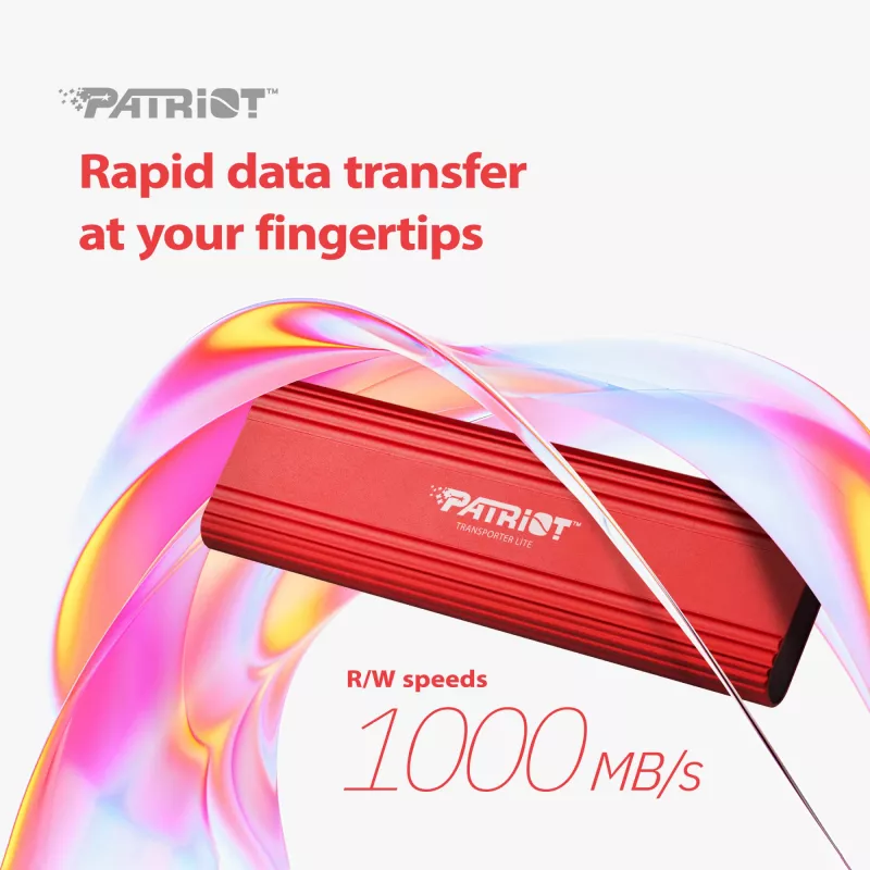 PATRIOT Transporter LT 512GB USB3.2 Type-C SSD 1000 MB/s Aluminium - Solid State Disk - 512 GB