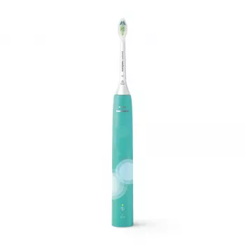 Schallzahnbürste Philips 4100 Series HX3689/43 – integrierter Li‑Ion‑Akku, 1 Handstück, 1 Bürstenkopf, Daily‑Care‑Modus, türkis