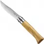 Klappmesser Opinel Nr. 08 mit Olivenholzgriff, Edelstahlklinge, Modell 002020