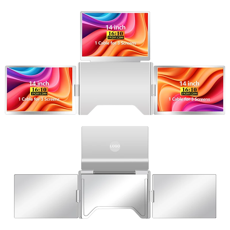 Extralink Smart Life S780 14 tragbarer Laptop-Monitor, 3 Monitore, IPS, 1920x1200