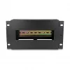 Delock 67320 10" Leitungsschutzschalterleiste mit Abdeckung und DIN-Schiene, 3U, Metall, Schwarz