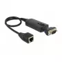 Delock 62976 Ethernet-zu-RS-232-Seriell-Konverter, 10/100 Mbps, RJ45 auf DB9 Stecker