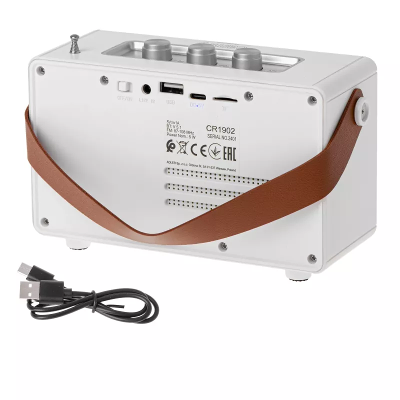 Camry Lautsprecher mit Radio | CR 1902 W | 5 W | Bluetooth | Weiß | Kabellose Verbindung