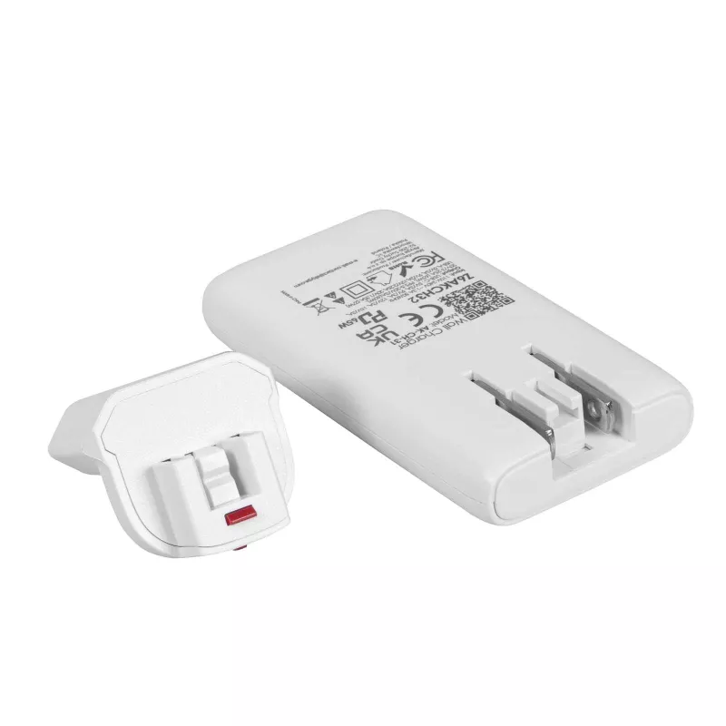 Akyga AK-CH-32 flaches GaN-USB-C-Ladegerät 65 W, 2 x USB-C PD, Weiß