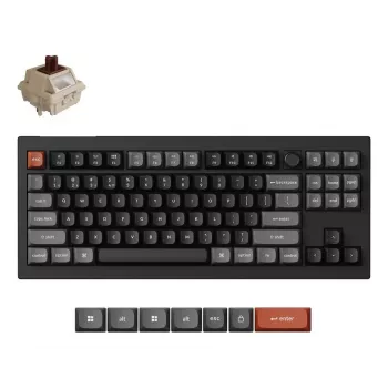 Mechanische Tastatur Keychron V3 Ultra 8K – Kabel & Bluetooth, QWERTY, RGB, Schwarz