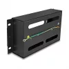 Delock 67320 10" Leitungsschutzschalterleiste mit Abdeckung und DIN-Schiene, 3U, Metall, Schwarz