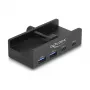 Delock 64262 Externer USB 5 Gbps 4-Port-Hub, 2x USB Typ-A und 2x USB Typ-C, mit Sicherungsschraube