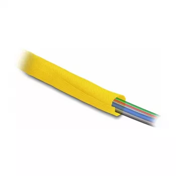 DeLOCK Woven Sleeve selbstschließend hitzebeständig 5 m x 19 mm gelb