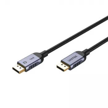 DisplayPort-Kabel Unitek C1626GY01-1.5M – 1,5 m, DisplayPort 2.1, Stecker-auf-Stecker, 360 Hz, 15360×8640, Grau