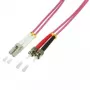 Logilink - Patchkabel - LC Multimode (M) auf ST Multimode (M) - 2 m - LWL - 50/125 Mikrometer - OM4 - halogenfrei - heideviolett (FP4LT02)