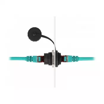 DeLOCK 86968 RJ45 Cat.6A Einbau-Kupplung mit Staubschutzkappe, Schwarz