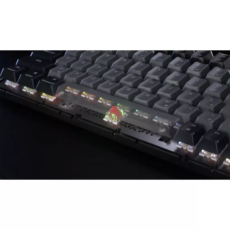 Corsair Gaming K65 Plus Wireless 75% RGB-Gaming-Tastatur, MLX Rot - Schwarz, Grau
