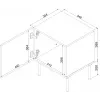 Nachttisch Cama Meble ISLA 44,5x40x59 cm cashmere matt, MDF & Spanplatte, 2er-Set