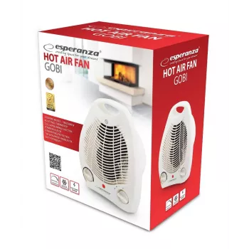 Elektrische Raumheizung ESPERANZA EHH011 1000/2000 W, weiß, einstellbarer Thermostat, Drehregler