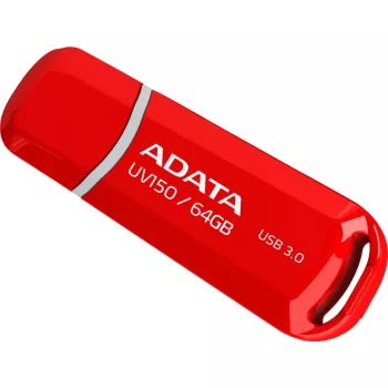 USB-Stick ADATA DashDrive UV150 64 GB, USB Typ-A 3.2 Gen 1, rot, Kappendesign