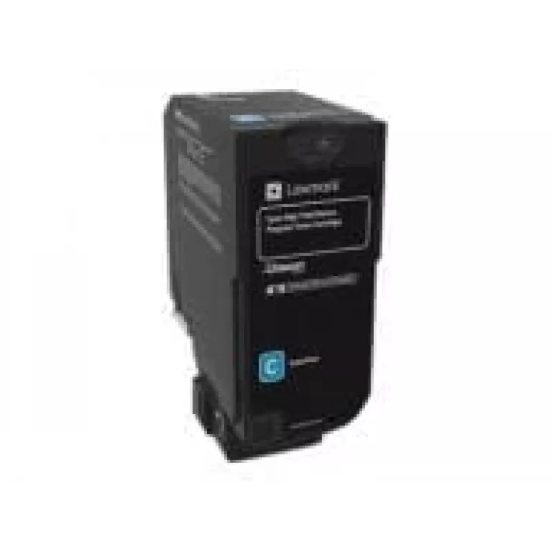 Lexmark 74C2HC0 Rückgabe-Tonerkartusche, cyan, hohe Reichweite, 12000 Seiten