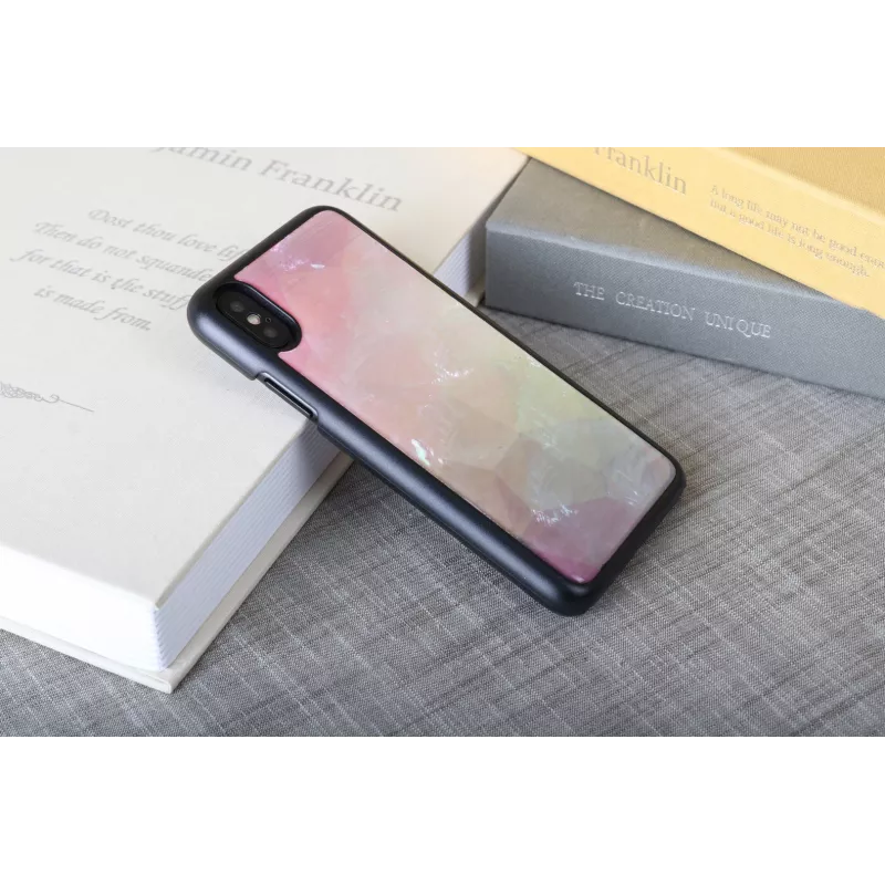 iKins Water Flower Hülle für iPhone XS/X, Schwarz, K1690J