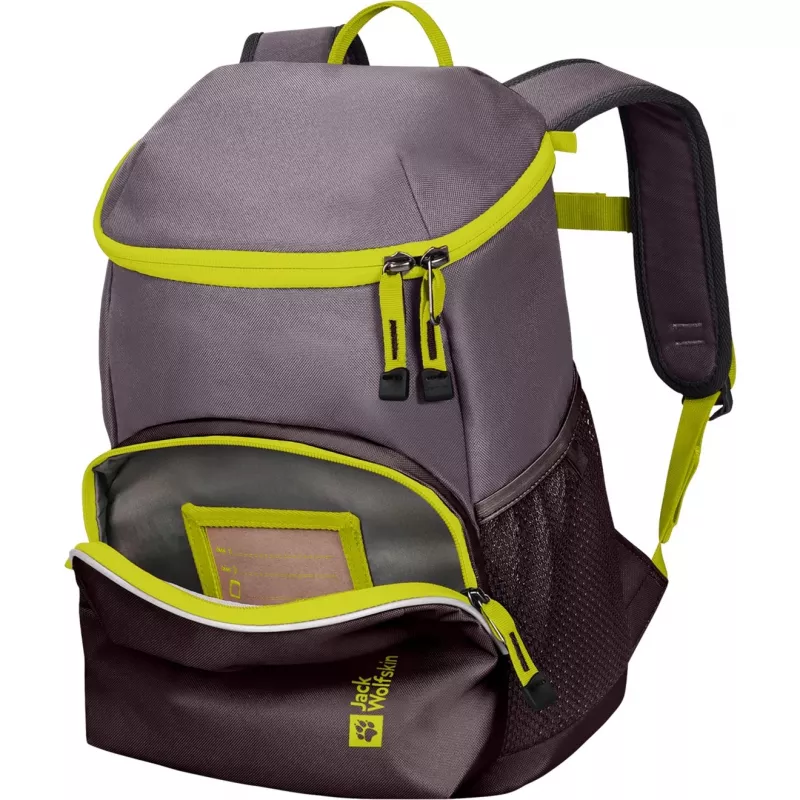 Jack Wolfskin Erlebnis Pack Rucksack – Lila/Neongelb, 11 L