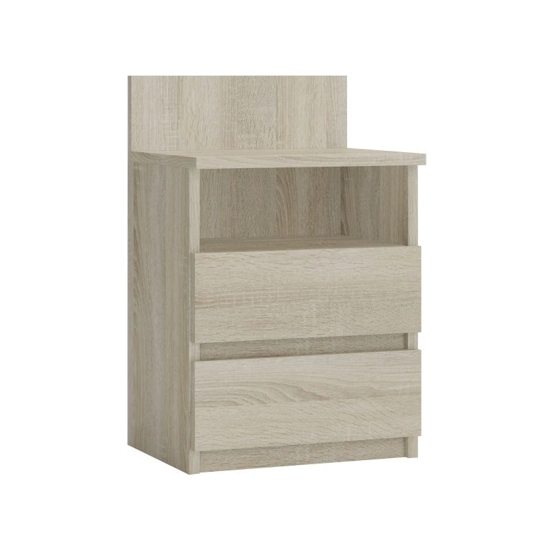 Top E Shop M1 SONOMA MAT Nachttisch, 2 Schubladen, Eiche