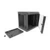 DeLOCK 43417 10-Zoll-Netzwerkschrank 6U mit Glastür, Schwarz