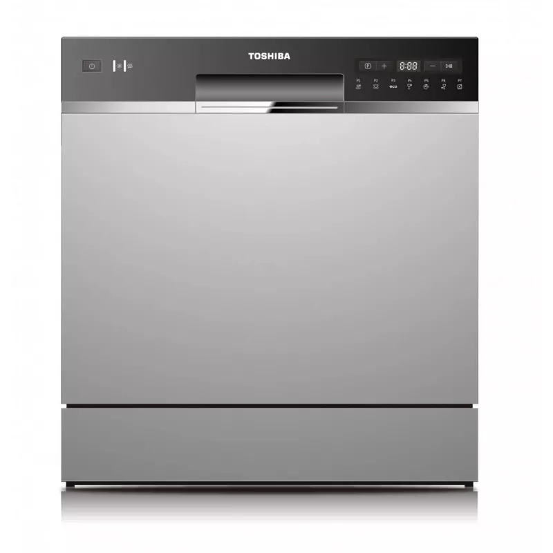 Einbau-Geschirrspüler Toshiba DW-08T2EE(S)-PL — 8 Gedecke, Energieeffizienzklasse F, 49 dB, 55×59×50 mm