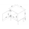 Cama INSERTO Nachtschrank, 2 Stk., 50x40x61.5 cm, schwarz + LED