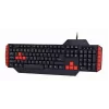 Gaming-Tastatur GEMBIRD GGS-UMG4-02 104 Tasten Full-Size USB QWERTY US-Englisch mit Maus, schwarz