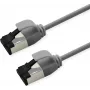 ROLINE S/FTP Patchkabel Cat.8.1, schlank, PoE, Grau, 0,3m (21.15.3406)