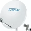 Satellitenschüssel SCHWAIGER SPI9960SET2 80 cm mit Twin-LNB für 2 Teilnehmer