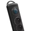 Überspannungsschutz Qoltec 50113 Schwarz 8 AC-Ausgänge 230 V 1,8 m