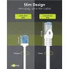 Goobay Ultra-Flexibles CAT 6A Patchkabel schlank U/UTP Weiß - extra-kurzer Stecker (74288)