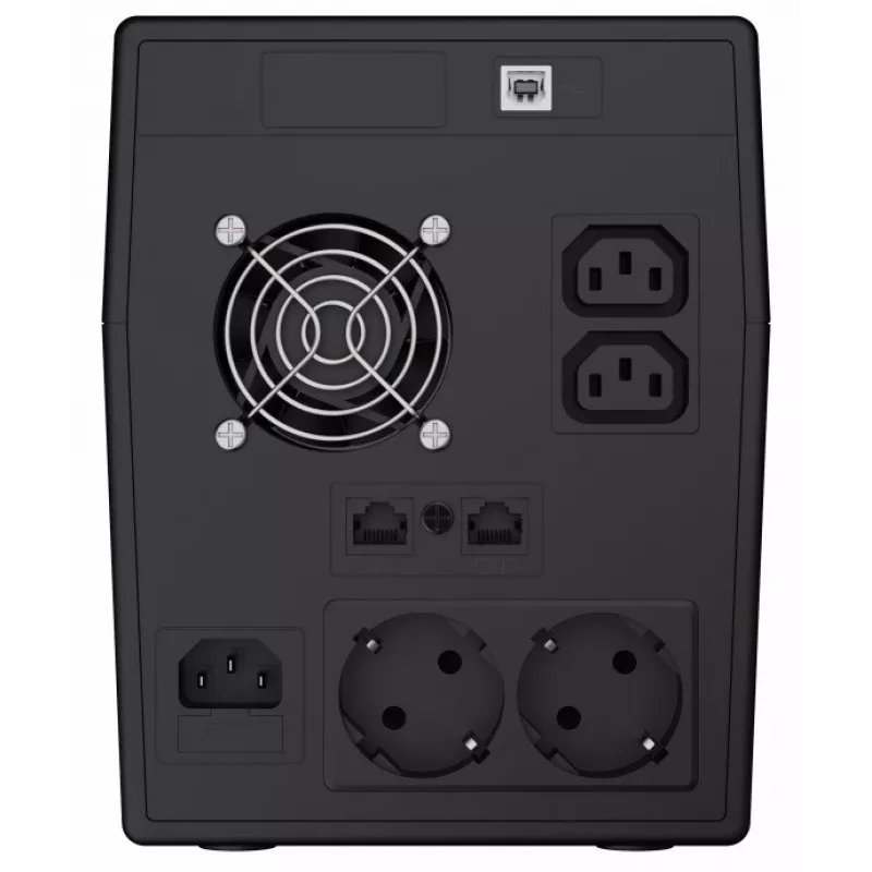 Unterbrechungsfreie Stromversorgung Green Cell UPS09 — Line-Interactive 3 kVA / 1400 W, 230 V, LCD, Tower, 5x Typ-F-Steckdosen