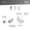 Digitus Cat.6A geschirmtes Keystone-Modul mit intelligentem Kabelmanager, 12 Stück, silber