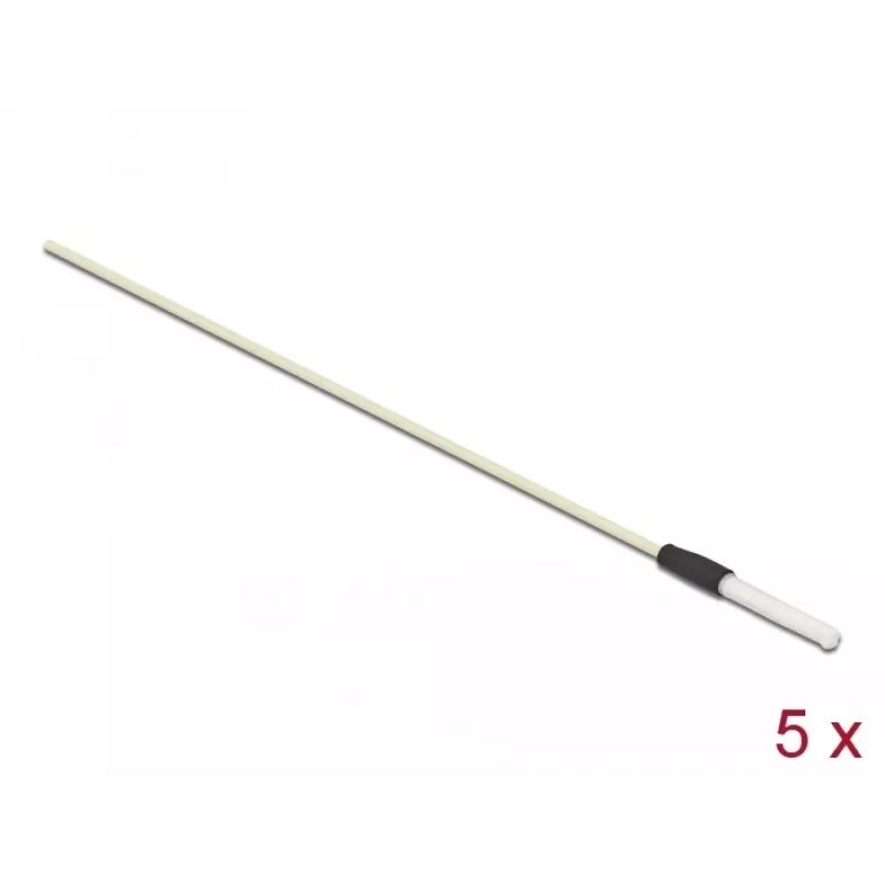 Delock 86781 Reinigungsstäbe für Glasfasern, 15 cm, Weiß, 5 Stück