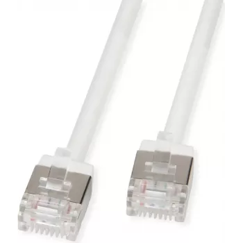 ROLINE U/FTP Patchkabel Kat.6A Ultrakurzer RJ45 Weiß 2m - Netzwerk - FTP (21.15.4572)