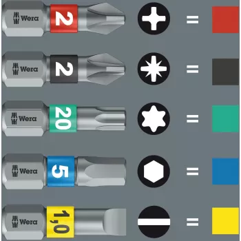Kraftform compact Stubby Magazin 1 Bit-Set (schwarz/grün, 7-teilig)