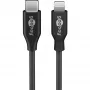 Lade- und Synchronisationskabel Goobay Lightning auf USB-C 0,5 m