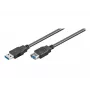 Wentronic Goobay USB 3.0 SuperSpeed-Verlängerungskabel, Schwarz, 5 m - USB 3.0-Stecker (Typ A) > USB 3.0-Buchse (Typ A) (95726)