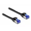 Netzwerkkabel DeLOCK RJ45 Cat.6A S/FTP schlank 0.25m Schwarz