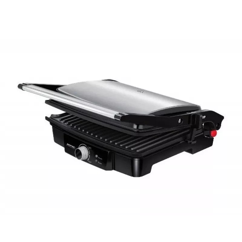 Kontaktgrill MPM MGR-09M - 2000 W, Paninigrill, verstellbare Oberplatte