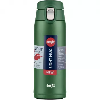 Reisebecher EMSA N2151900, dunkelgrün, 0,4 L, Klappdeckel