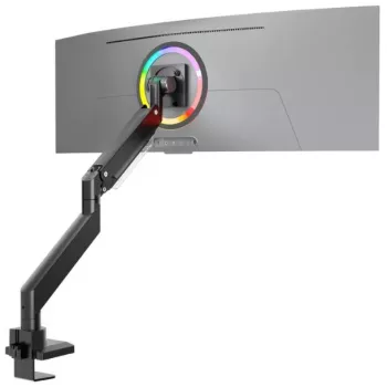 ONKRON G130-B Schwenk- und neigbare Tischhalterung für 17-57 Zoll Monitore, bis 27 kg, Schwarz