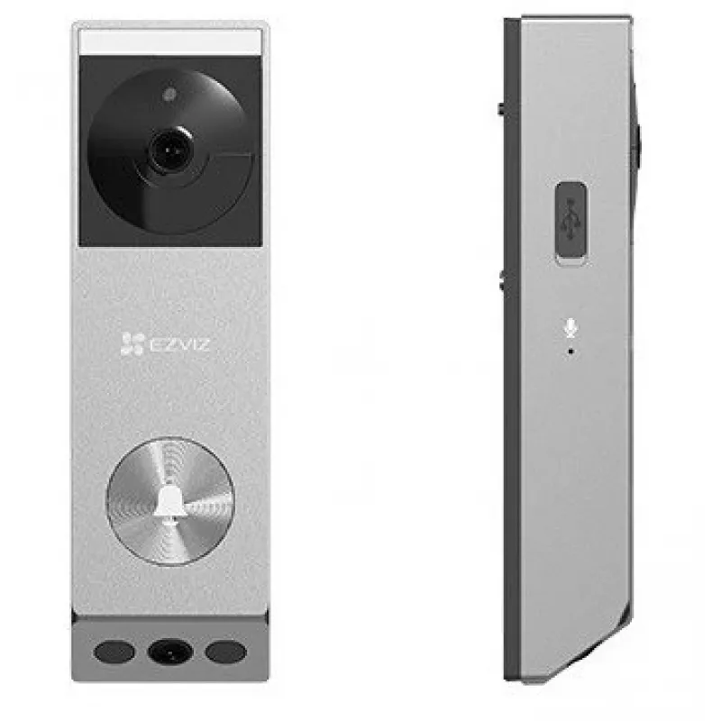 EZVIZ EP3x Pro Dual-Objektiv-Video-Türklingel mit Akku, Silber, 3 MP + 2 MP