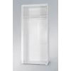 Cama Meble SAMBA 1 BI/CZ Kleiderschrank, weiß / schwarz glänzend