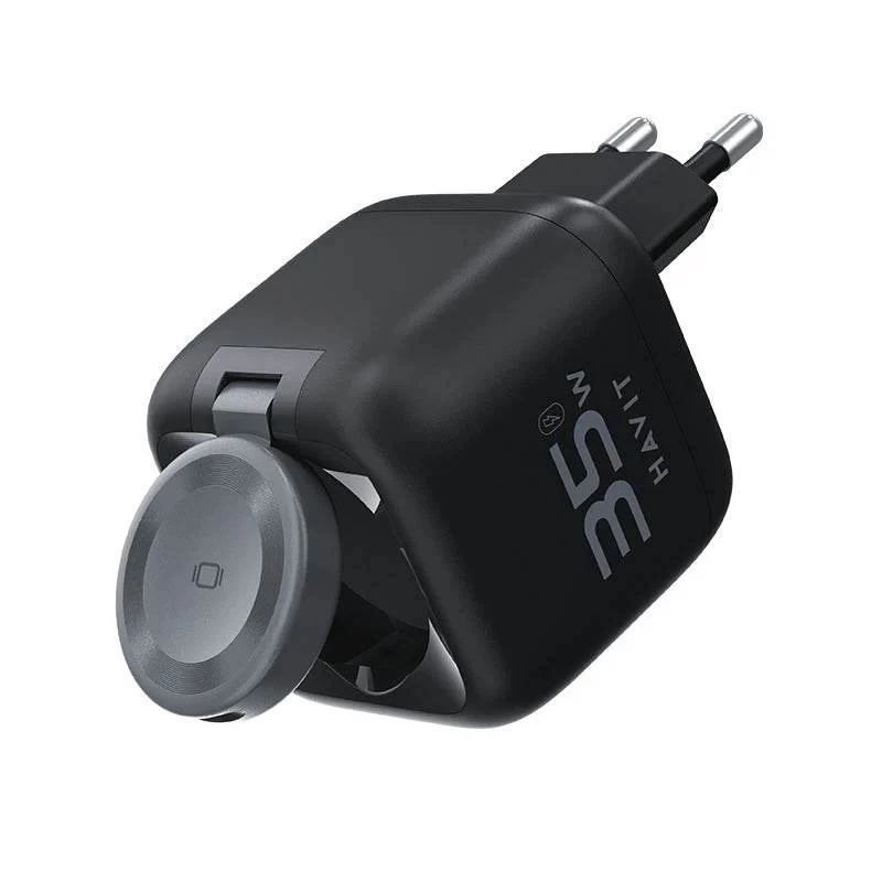 Havit UC250 A-EU GaN-Reiseladegerät mit ausziehbarem Kabel, schwarz