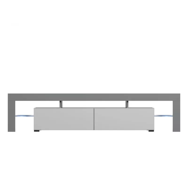 Cama Meble TORO 200 TV-Lowboard, grau/weiß Hochglanz