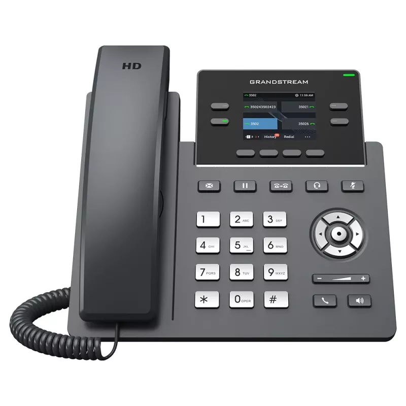 IP-Telefon Grandstream Networks GRP2612G Schwarz 4 Leitungen LCD