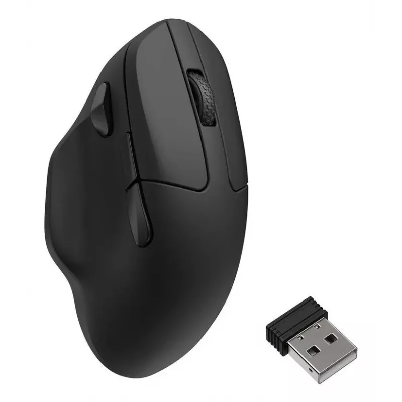 Kabellose Maus Keychron M7 8K schwarz — kompaktes ergonomisches Design, wiederaufladbar